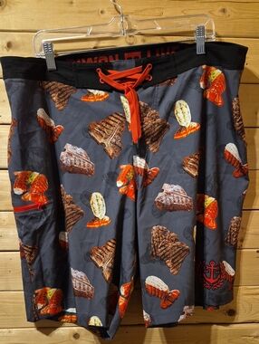 Mens Dancun Dixxon Surf And Turf Board Shorts Size 38